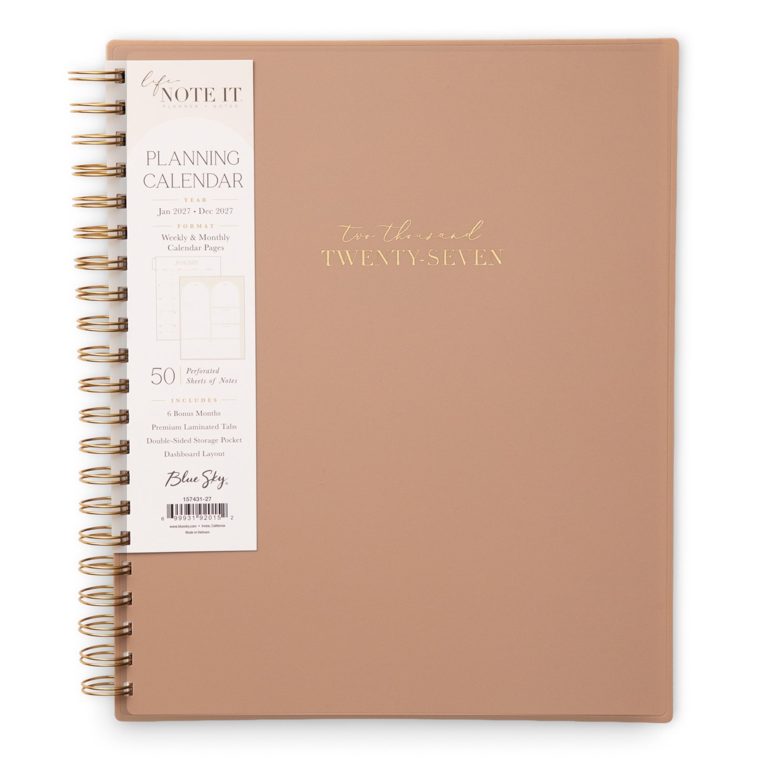 Amazon.com : Blue Sky Life Note It 2027 Weekly & Monthly Planner